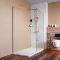 Wet Room 900mm Walk in Shower Cabin with 900mm Side Panel Shower Door Screen Bathroom Enclosure - Elegant