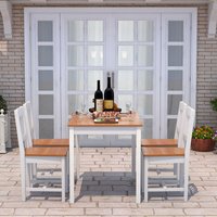 Elegant - Wooden Dining Table and 4 Chairs Solid Natural Pine Dining Kitchen Furniture Honey