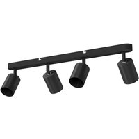 EMITTO Led Ceiling Spot Light GU10 4-Way Fully Adjustable Steel Modern Black