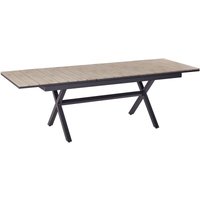 Beliani - Extending Garden Table 184/244 x 90 cm Aluminium Outdoor Furniture Grey Fanes