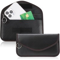 Faraday 2-Pack Large Mobile Phone Pouches, Signal Blocking, for Car Keys, Keyless Protection Faraday Bag RFID