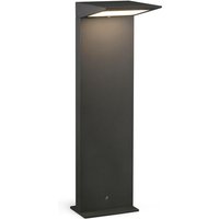 Faro Barcelona - Faro Soleil - Outdoor Dark Grey Bollard Solar Panel Light IP54