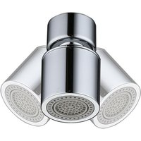 Csparkv - Faucet Aerator,360°Swivel Bubbler Filter Faucet with 2 Spray Modes Anti-Splash Descaling Accessories for Bathroom Kitchen Sink, Water