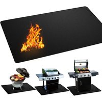 Linghhang - Fire Pit Mat Fireproof Mat Round 152 x 106CM Fire Pit Mat Reusable Waterproof Fireproof Mat Fireproof Brazier Mat for Lawn Concrete Stone