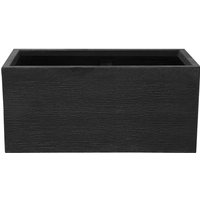 Beliani - Modern Outdoor Garden Flower Pot Planter Fiber Clay 80 x 37 x 38 cm Black Myra