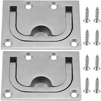 Flush-Mounted Stainless Steel Hatches - Marine Handle for Boats (Set of 2)