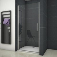 H.1850mm Frameless Pivot Shower Door Enclosure 700mm Door Walk in Tempered Clear Glass