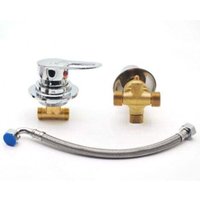 Full copper threaded split 3-function diverter shower room in two pieces mixer tap ceramic tap cartridge tap hot and cold water mixer tap chrome