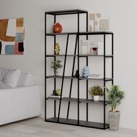 Fwstyle - Bookshelf Shelving Unit Anthracite Grey Black Metal Modern Industrial Style