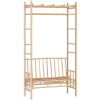 Garden Bench with Pergola 116 cm Bamboo vidaXL
