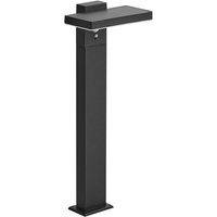 Garden Bollard Lamp Post Light Pathway Motion Sensor led Solar 50 cm Black Polar