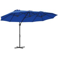 Garden Cantilever Parasol Azure blue 372 x 198 x 243 cm CFW180546