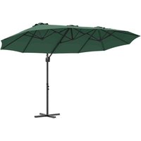 Garden Cantilever Parasol Green 372 x 198 x 243 cm CFW162178