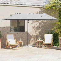 Garden Cantilever Parasol Sand 372 x 198 x 243 cm Vidaxl