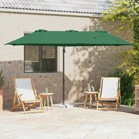Garden Cantilever Parasol Green 372 x 198 x 243 cm Vidaxl