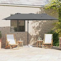 Garden Cantilever Parasol Anthracite 372 x 198 x 243 cm Vidaxl