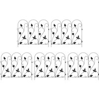 Garden Fence Trellis Black 307 x 54.5 x 0.3 cm vidaXL