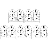 Garden Fence Trellis Black 308.5 x 54.5 x 0.3 cm vidaXL