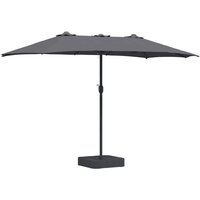 Garden Parasol Anthracite 385 x 209 x 244 cm Fabric CFW198675