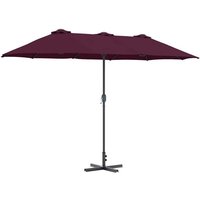 Garden Parasol Bordeaux red 370 x 197 x 239 cm CFW141327