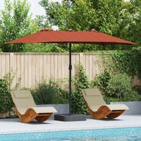 Garden Parasol Terracotta 385 x 209 x 244 cm Fabric Vidaxl