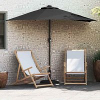 Garden Parasol Black 294 x 150 x 224 cm Fabric Vidaxl