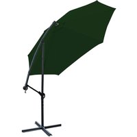 Aquariss - Garden Parasol Sun Shade Patio Banana Cantilever Hanging Umbrella 3m Green
