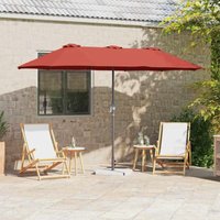 Garden Parasol Terracotta 370 x 197 x 239 cm Vidaxl