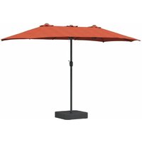 Garden Parasol Terracotta 385 x 209 x 244 cm Fabric CFW156032