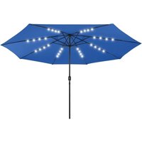Garden Parasol with LED Lights 400 cm Azure Blue CFW673182
