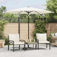 Garden Parasol with Steel Pole White 268x268x226 cm Vidaxl