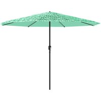 Garden Parasol with Steel Pole Green 324x324x247 cm Vidaxl