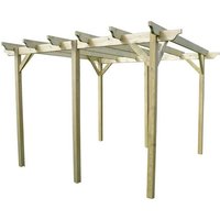 Rutland County Garden Furniture Ltd - Garden Pergola 6 Posts - Wood - L180 x W600 x H270 cm - Light Green
