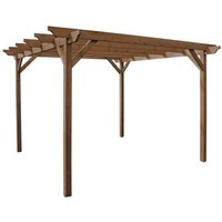 Rutland County Garden Furniture Ltd - Garden Pergola - Wood - L180 x W300 x H270 cm - Rustic Brown