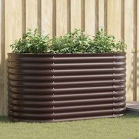 Garden Raised Bed Brown 160 x 80 x 81 cm Steel Vidaxl