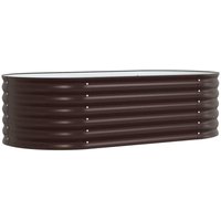 Garden Raised Bed Brown 160 x 80 x 44 cm Steel Vidaxl