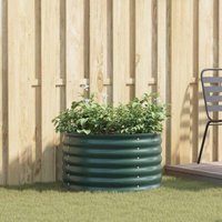 Garden Raised Bed Green 80 x 80 x 44 cm Steel Vidaxl