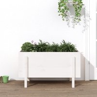 Garden Raised Bed White 101x50x57 cm Solid Wood Pine vidaXL