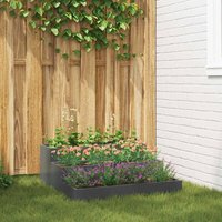 Vidaxl - Garden Planter Anthracite 90 x 90 x 35 cm Steel