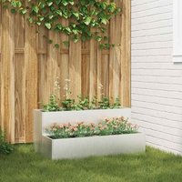 Garden Planter Silver 100 x 60 x 45 cm Stainless steel Vidaxl