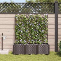Garden Planters Brown 120 x 40 x 142 cm Steel Vidaxl
