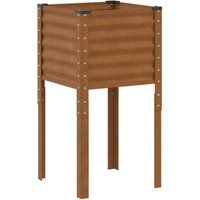 Garden Planter 45x45x88 cm Weathering Steel Vidaxl