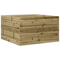 Garden Planter 80x80x45.5 cm Impregnated Wood Pine Vidaxl