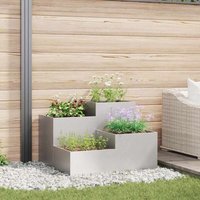 Vidaxl - Garden Planter Silver 80 x 80 x 60 cm Stainless steel
