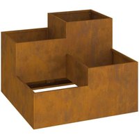 Garden Planter Rusty 80 x 80 x 60 cm Weathering steel vidaXL