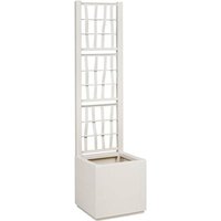 Vidaxl - Garden Planter White 36 x 36 x 140 cm Polypropylene