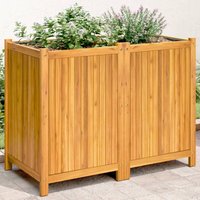Bonnevie - Garden Planter,Plant pot,Flower box with Liner 100x50x75 cm Solid Wood Acacia VSVS837741