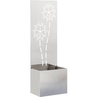 Garden Privacy Screen Floral Sliver 50 x 140 cm Stainless steel CFW945723