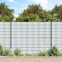 Garden Privacy Screens 10 pcs Light Grey 252.5x19 cm pvc Vidaxl