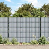 Garden Privacy Screens 10 pcs Grey 252.5x19 cm pvc Vidaxl